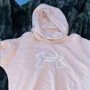 Pink Under Armour Turtleneck Pullover Hoodie